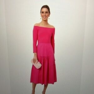 Like new pink midi fit & flare tuckernuck dress